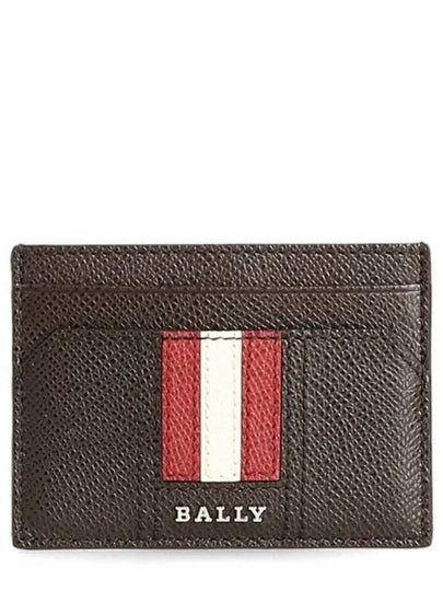 Signature Stripe Card Wallet Brown - BALLY - BALAAN 2