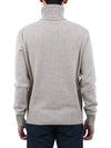 Heart Logo Cashmere Turtleneck Beige - AMI - BALAAN 5