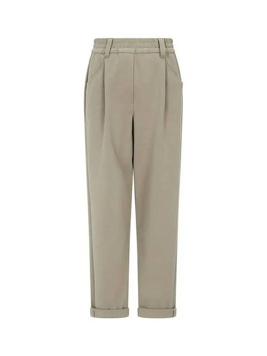 City Village 8th Anniversary 10 e Point 9 8 Women s Tapered Fit Stretch Pants Khaki 271845 - BRUNELLO CUCINELLI - BALAAN 1