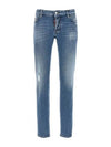 Medium Preppy Wash Jennifer Straight Jeans Blue - DSQUARED2 - BALAAN 2