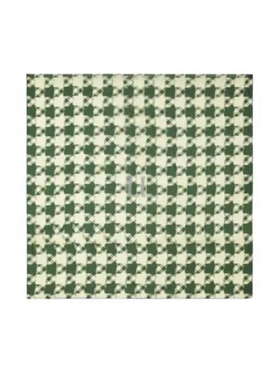 Houndstooth Silk Scarf Green - BURBERRY - BALAAN 2