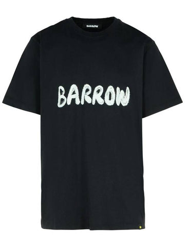 Barrow Black Cotton T-Shirt - CLAIRE BARROW - BALAAN 1