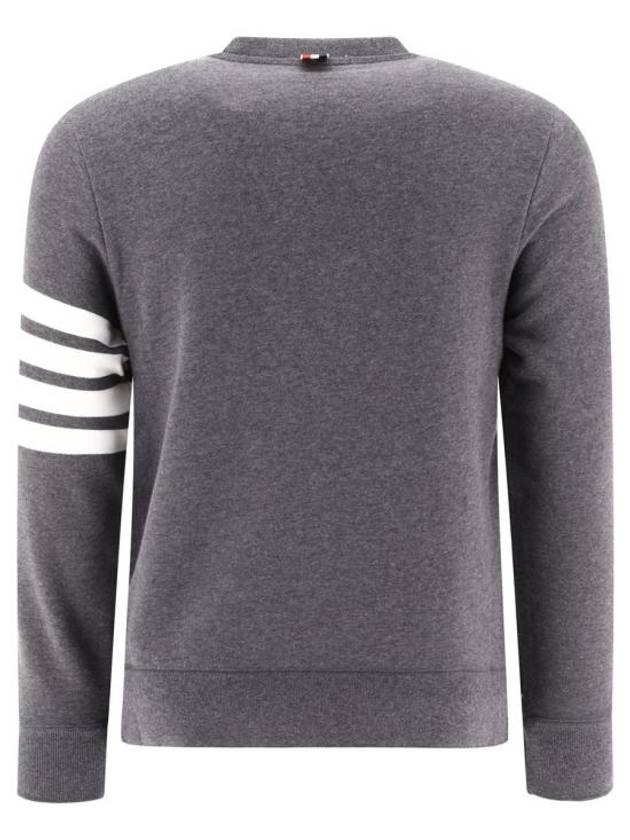 4 Bar Loopback Jersey Sweatshirt Dark Grey - THOM BROWNE - BALAAN 3