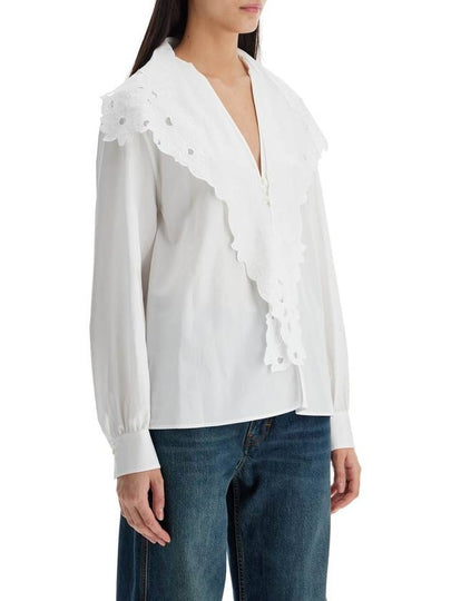 embroidered blouse with bow - CHLOE - BALAAN 2