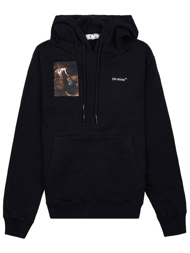 Caravaggio Print Drawstring Hoodie Black - OFF WHITE - BALAAN 3