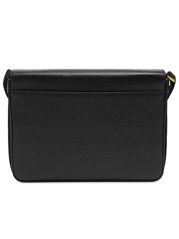 Tonal Strap Leather Reporter Cross Bag Black - THOM BROWNE - BALAAN 3