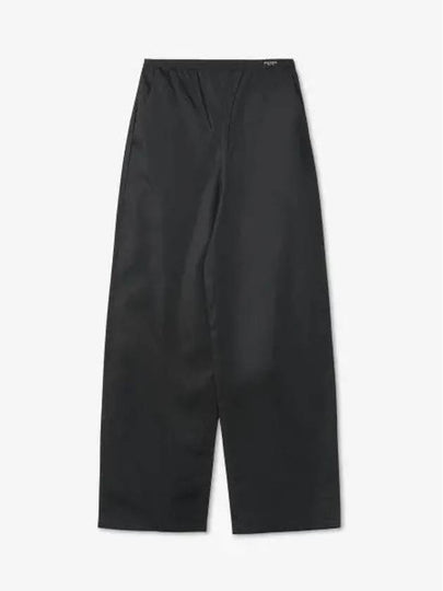 Logo Re-Nylon Wide Leg Track Pants Black - PRADA - BALAAN 2