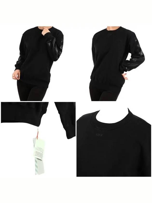 Women s diagonal arrow printing sweatshirt black - OFF WHITE - BALAAN 7
