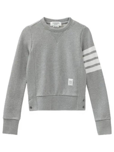 Diagonal stripe sweatshirt light gray - THOM BROWNE - BALAAN 1