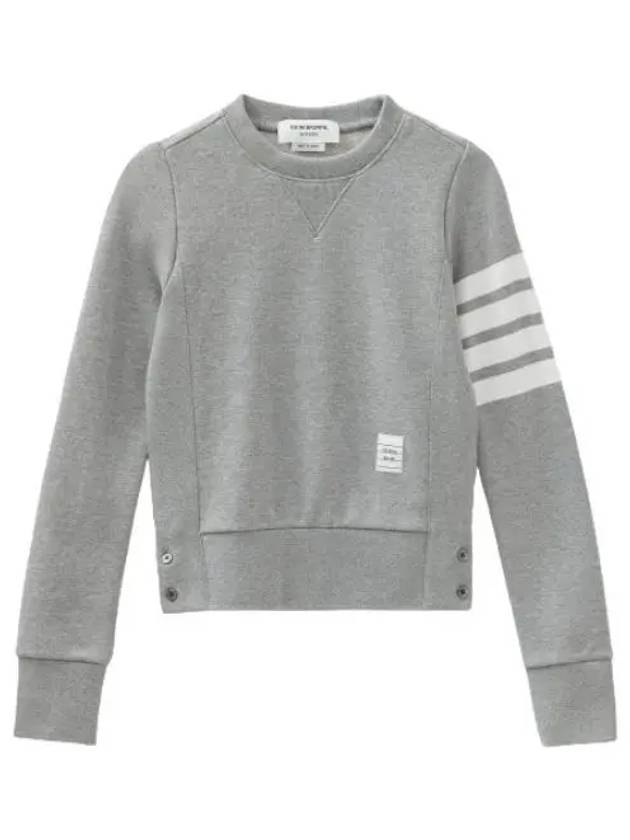 Diagonal striped sweatshirt light gray T shirt - THOM BROWNE - BALAAN 1