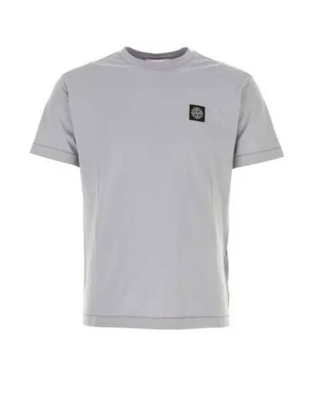 Logo Patch Short Sleeves T-Shirt Grey - STONE ISLAND - BALAAN 2