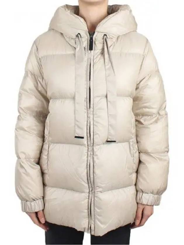 Cube Women s Seia Hooded Down Padding Ecru 012 1120201 - MAX MARA - BALAAN 1