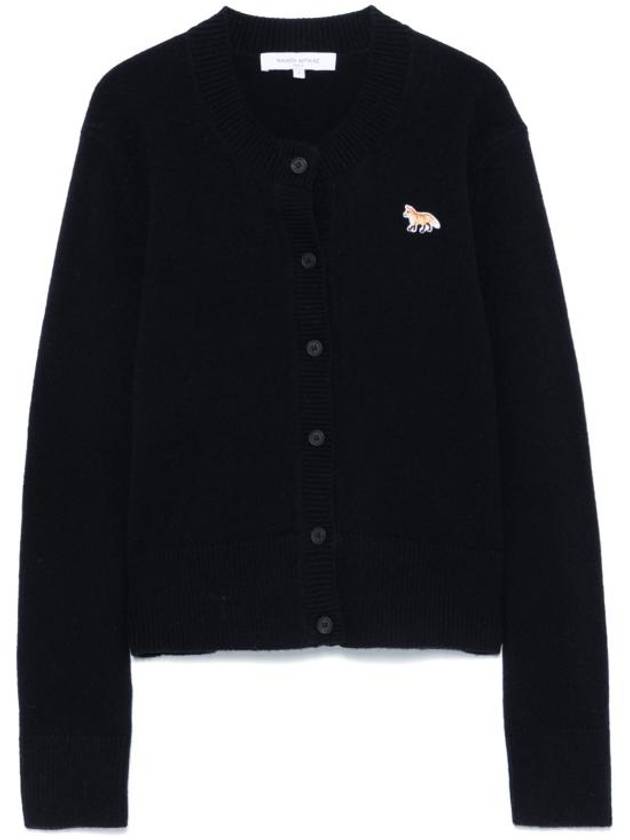 Baby Fox Patch Wool Cardigan Navy - MAISON KITSUNE - BALAAN 2