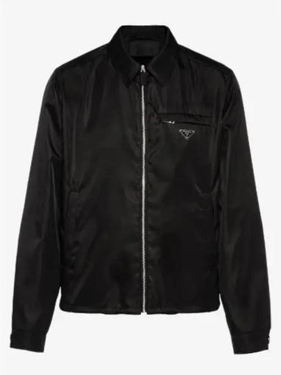 Re-Nylon Zip Up Gabardine Blouson Jacket Black - PRADA - BALAAN 2