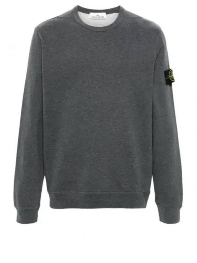 Wappen Patch Crew Neck Cotton Sweatshirt Dark Grey - STONE ISLAND - BALAAN 2