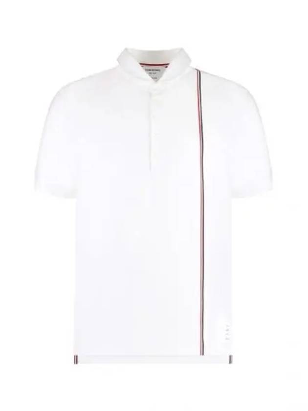 RWB Stripe Polo Shirt White - THOM BROWNE - BALAAN 2