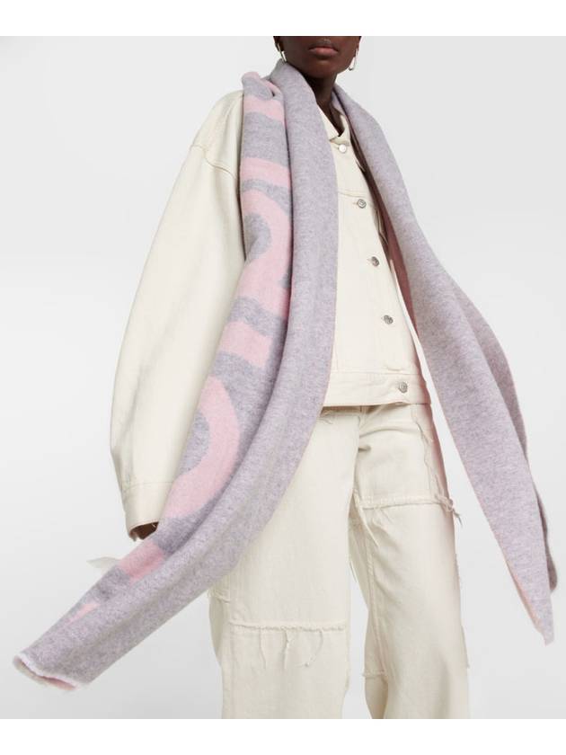 TORONTY Logo Jacquard Wool Scarf Muffler Pink CA0154 - ACNE STUDIOS - BALAAN 3