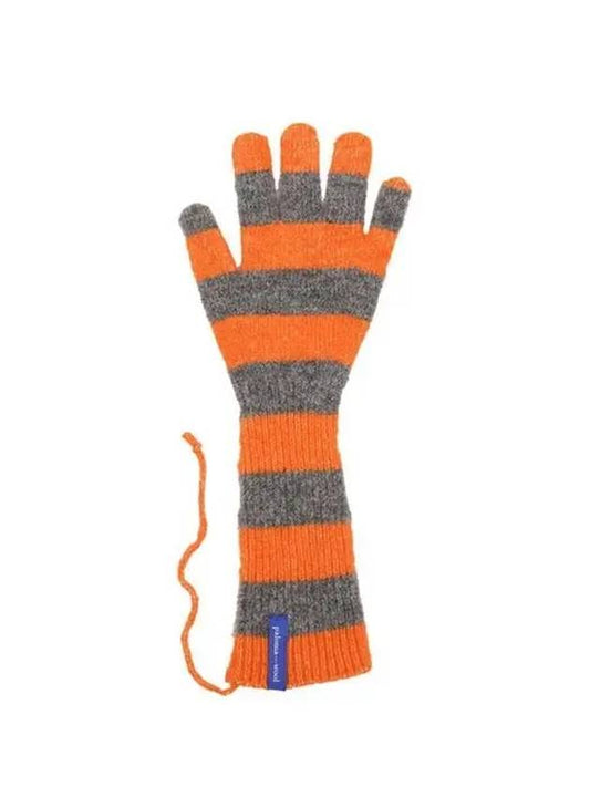 Long Knit Bicolor Gloves Orange RJ9014 OR - PALOMA WOOL - BALAAN 2