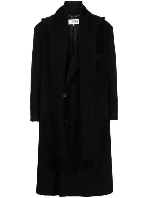 Men's Wool Blend Single Coat Black - MAISON MARGIELA - BALAAN 1