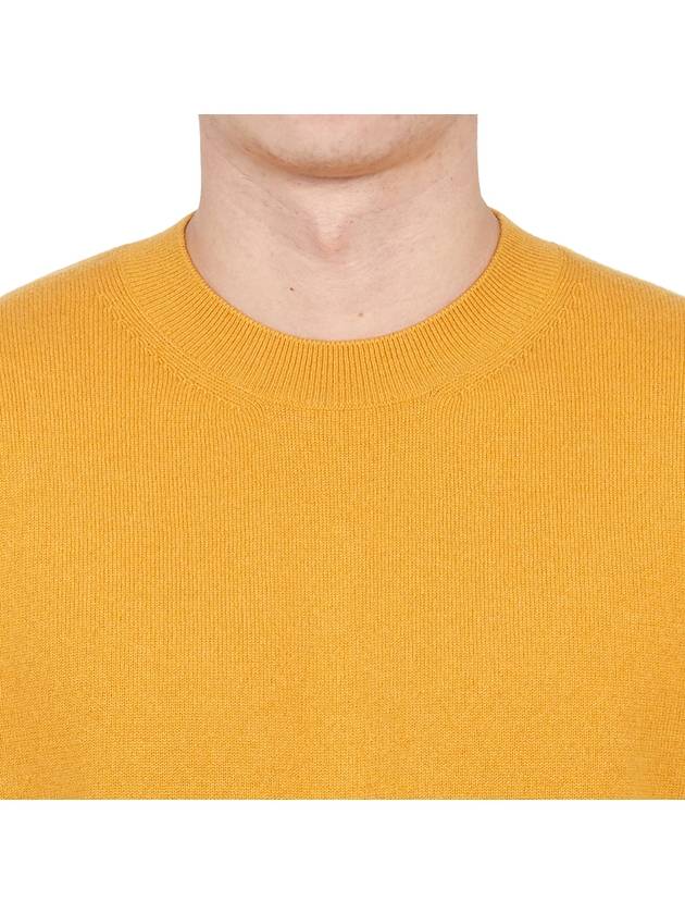 Men's Horsebit Crew Neck Cashmere Knit Top Orange - GUCCI - BALAAN 7