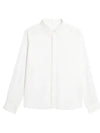 Hidden Button Long Sleeve Shirt White - AMI - BALAAN 2