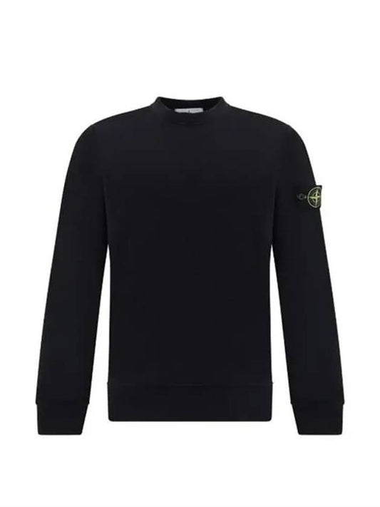 Wappen Patch Garment Dyed Sweatshirt Black - STONE ISLAND - BALAAN 2