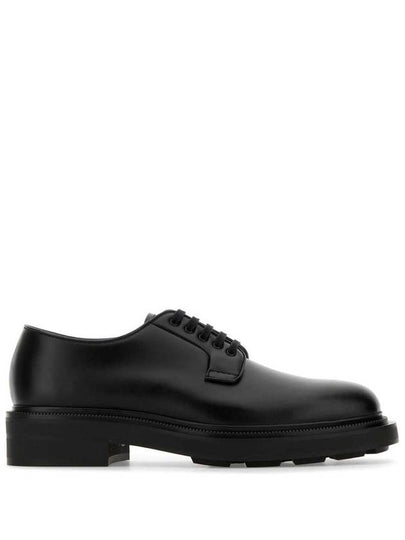 Brushed Leather Derby Black - PRADA - BALAAN 2