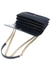 Saffiano Pocono Chain Shoulder Bag Black Gold - PRADA - BALAAN 5