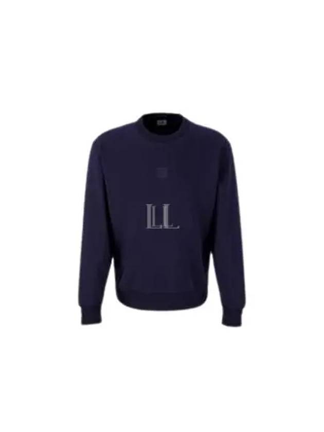 Stretch Fleece Crew Neck Sweatshirt Navy - CP COMPANY - BALAAN 2