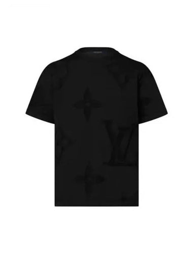 Monogram Short Sleeved Cotton Crew Neck 1AFYEY - LOUIS VUITTON - BALAAN 1