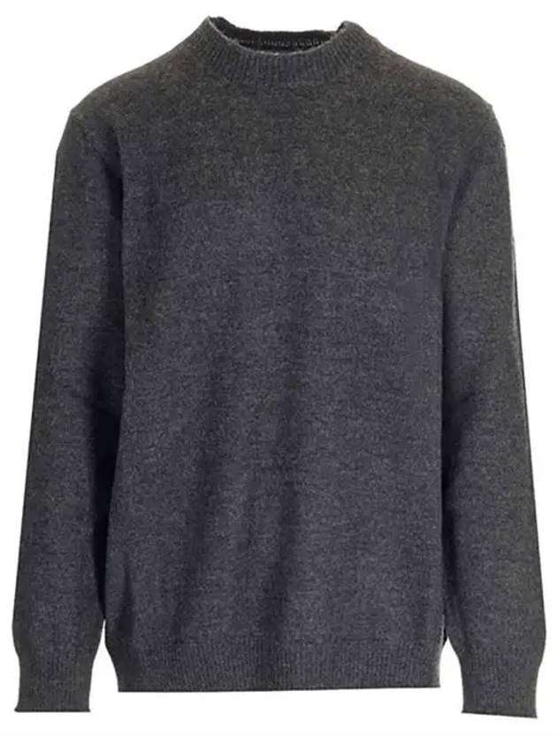 Signature Stitch Crew Neck Wool Alpaca Knit Top Grey - MAISON MARGIELA - BALAAN 2