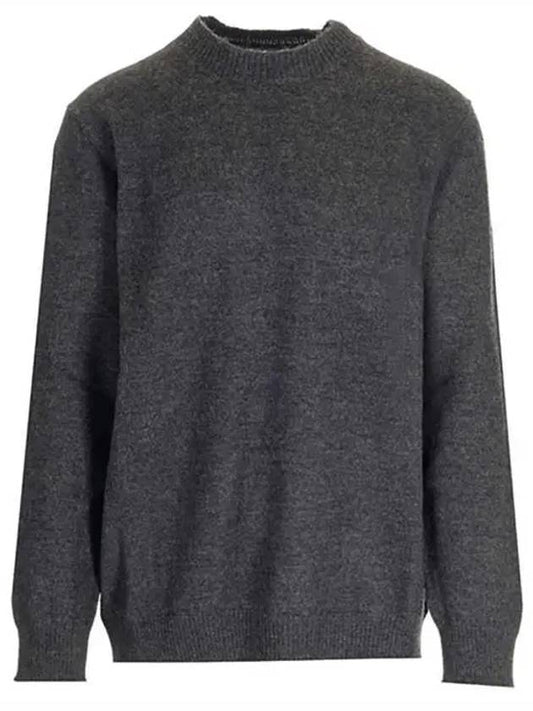 Signature Stitch Crew Neck Wool Alpaca Knit Top Grey - MAISON MARGIELA - BALAAN 2