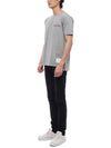 Men's Medium Weight Jersey Tipped Pocket Crewneck Short Sleeve T-Shirt Light Grey - THOM BROWNE - BALAAN 5