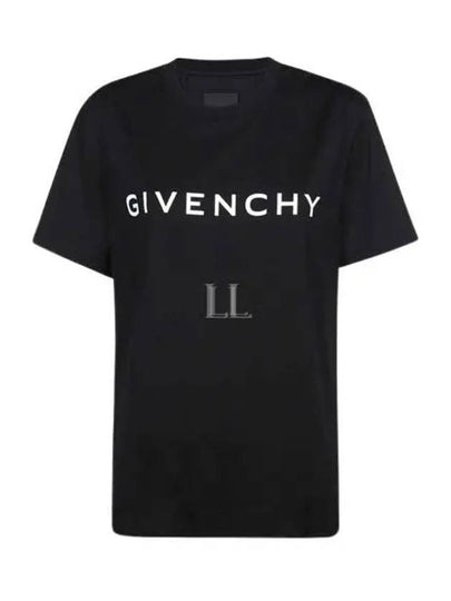 Archetype Logo Print Short Sleeve T-Shirt Black - GIVENCHY - BALAAN 2