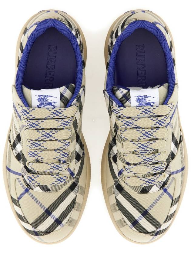 Check Terrace Low Top Sneakers Lichen - BURBERRY - BALAAN 7