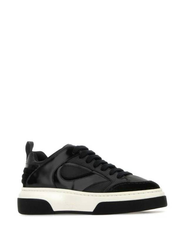 Casina Mix Low Top Sneakers Black - SALVATORE FERRAGAMO - BALAAN 3