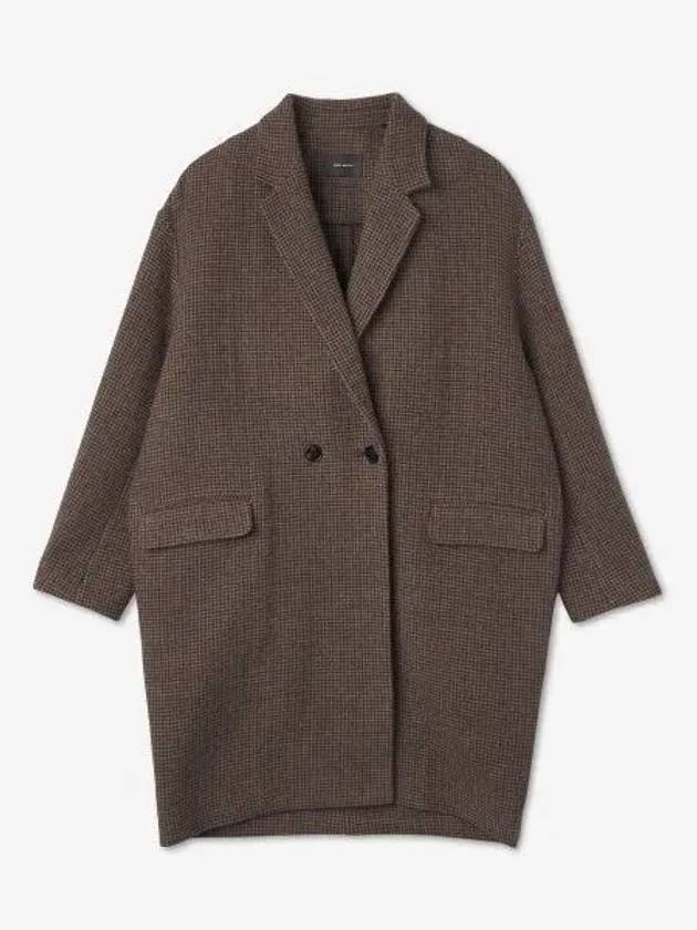 Women's Efegozi Virgin Wool Double Coat Brown - ISABEL MARANT - BALAAN 2