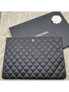 Large Classic Pouch Grained Calfskin Gold Black - CHANEL - BALAAN 2