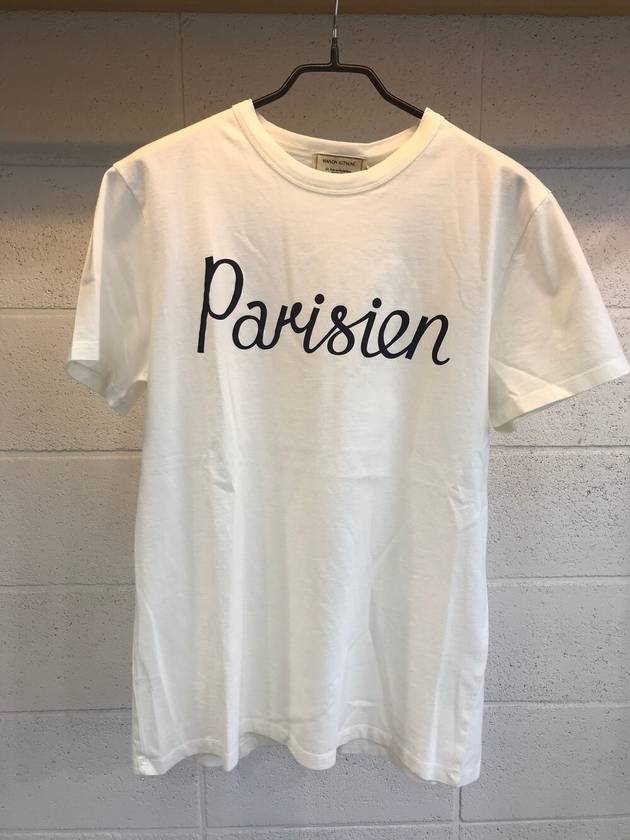 Men's Parisian Logo Short Sleeve TShirt AM00101KJ0008 - MAISON KITSUNE - BALAAN 2