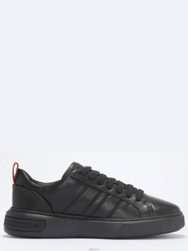 New Maxim Leather Low Top Sneakers Black - BALLY - BALAAN 4