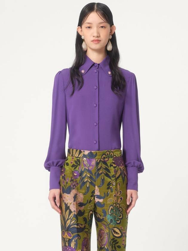 Valentino Garavani Shirts Purple - VALENTINO - BALAAN 6