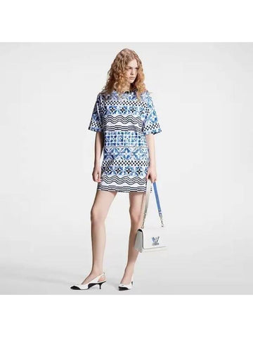 Monogram Tile Print T Shirt Dress 1ABQEY - LOUIS VUITTON - BALAAN 1