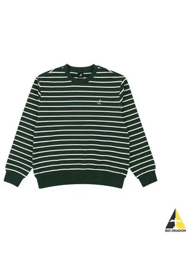 Austin striped sweatshirt 1749 green - KANGOL - BALAAN 1