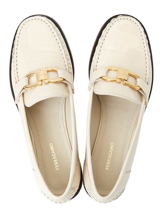 Ferragamo Gancini Women's Loafer MARYAN MASCARPONE 0769303 - SALVATORE FERRAGAMO - BALAAN 2