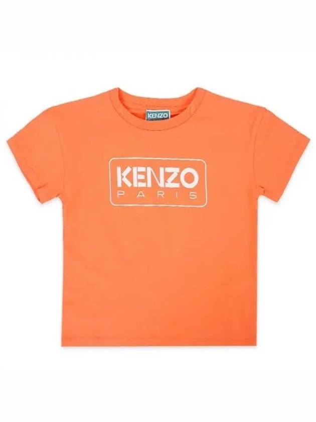 Logo Printing Short Sleeve T-Shirt Orange - KENZO - BALAAN 2