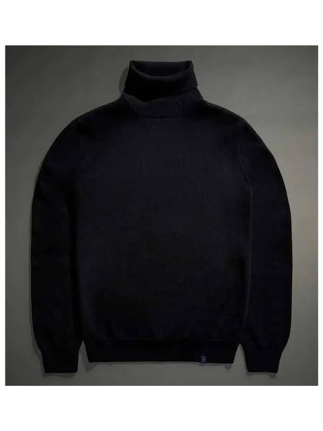 Virgin Wool Turtleneck Sweater Black - FAY - BALAAN 5