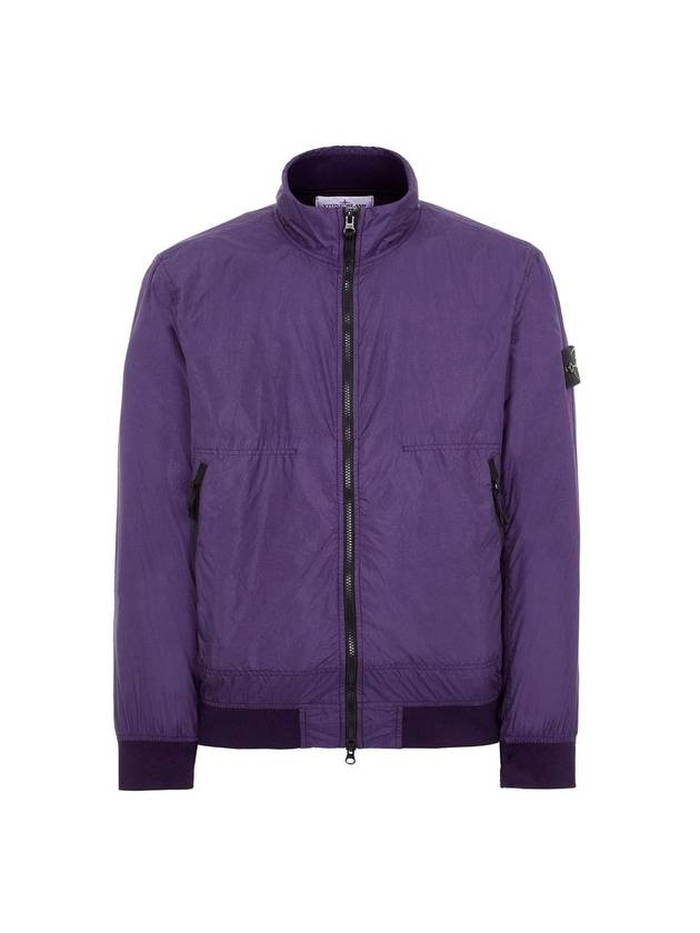 Garment Dyed Crinkle Reps Nylon Zip-up Jacket Purple - STONE ISLAND - BALAAN 1