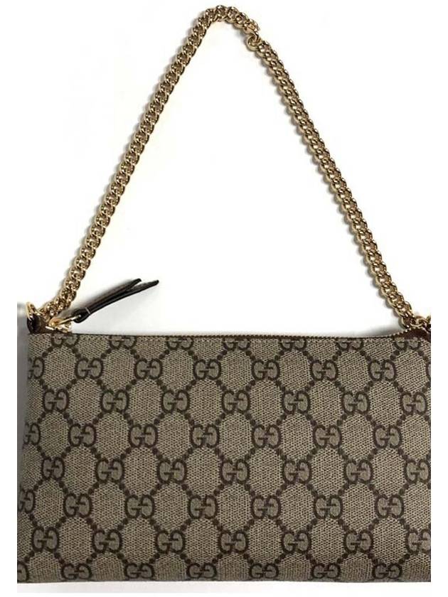 GG Supreme Mini Chain Shoulder Bag Beige 779791 - GUCCI - BALAAN 3