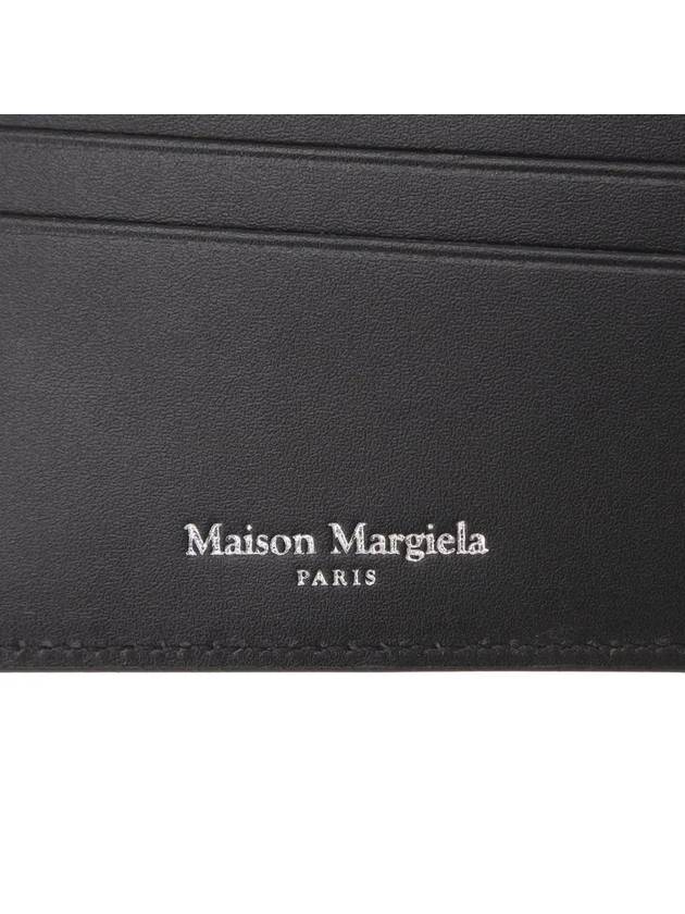 Stitched Bifold Leather Half Wallet Black - MAISON MARGIELA - BALAAN 6