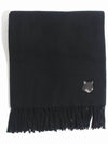 Wool Fox Head Muffler Black - MAISON KITSUNE - BALAAN 2